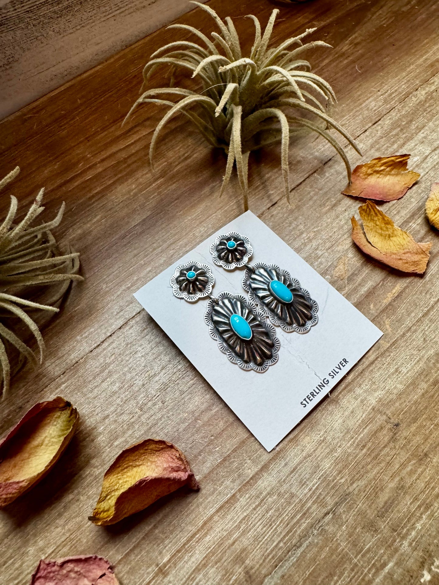 Post Earrings – Sterling Silver & Sleeping Beauty Turquoise