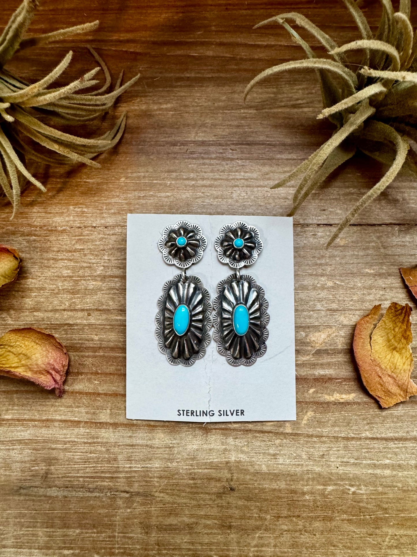 Post Earrings – Sterling Silver & Sleeping Beauty Turquoise