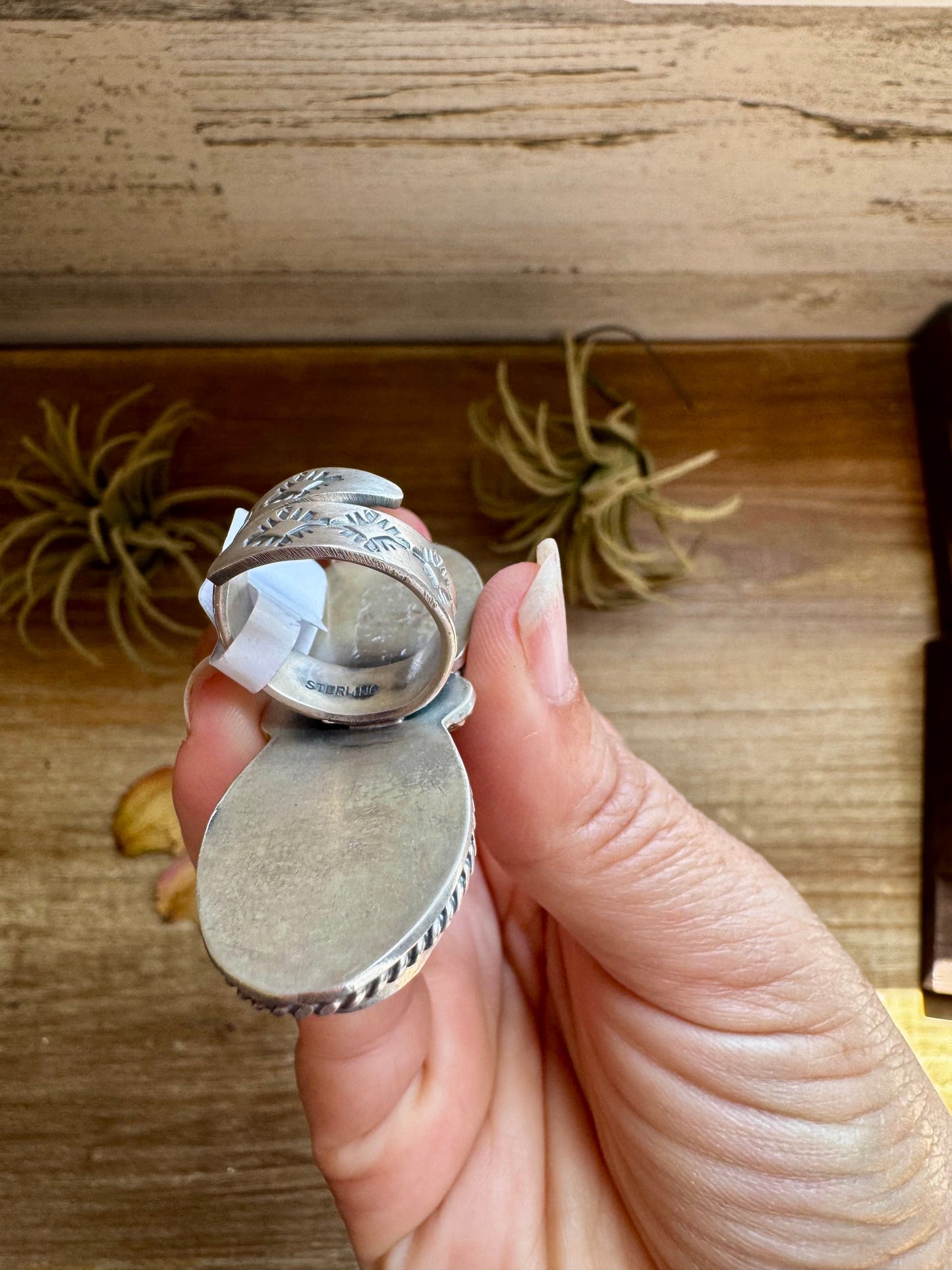 White Buffalo Adjustable Ring – Two-Stone