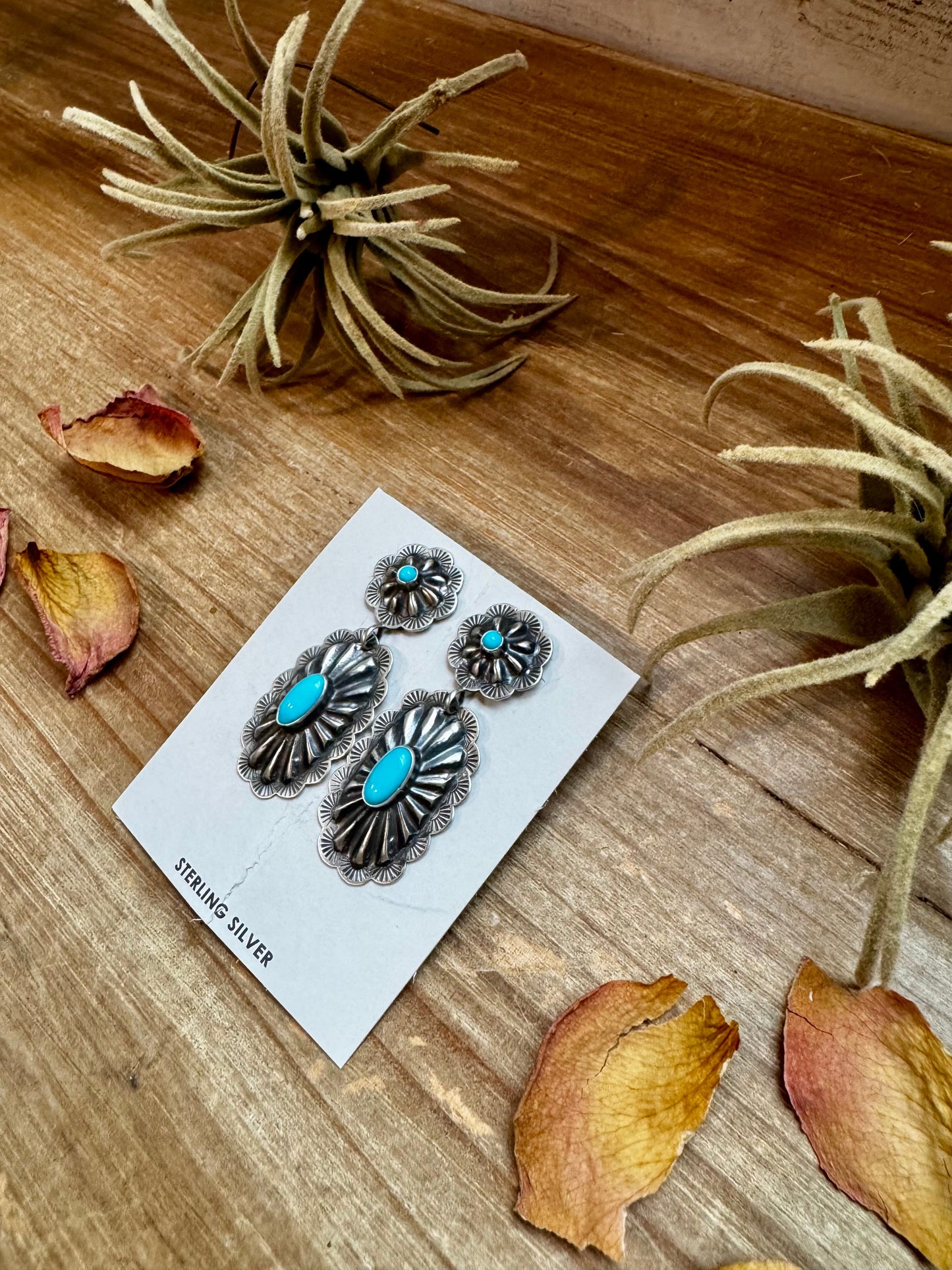Post Earrings – Sterling Silver & Sleeping Beauty Turquoise