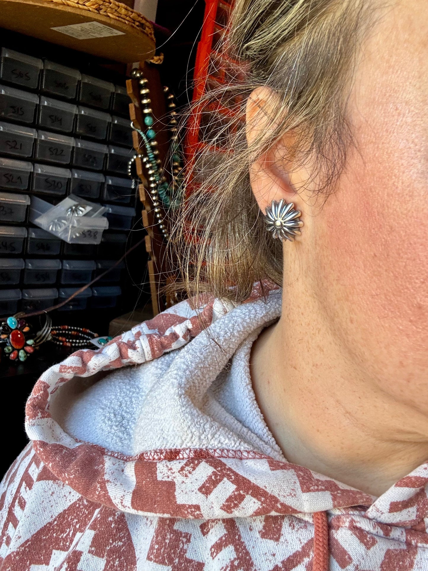 Medium Sterling Silver Stud Earrings – Classic Everyday Pair, Made in the USA