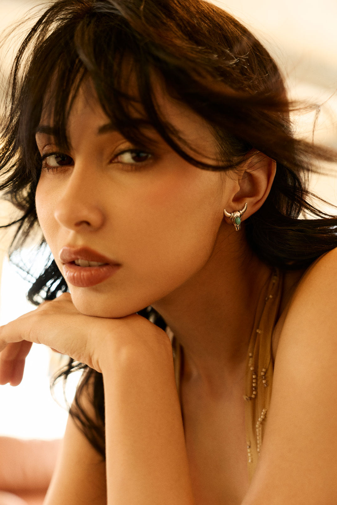 Myra Sonoran Stud Set in with turquoise detail in premium style
