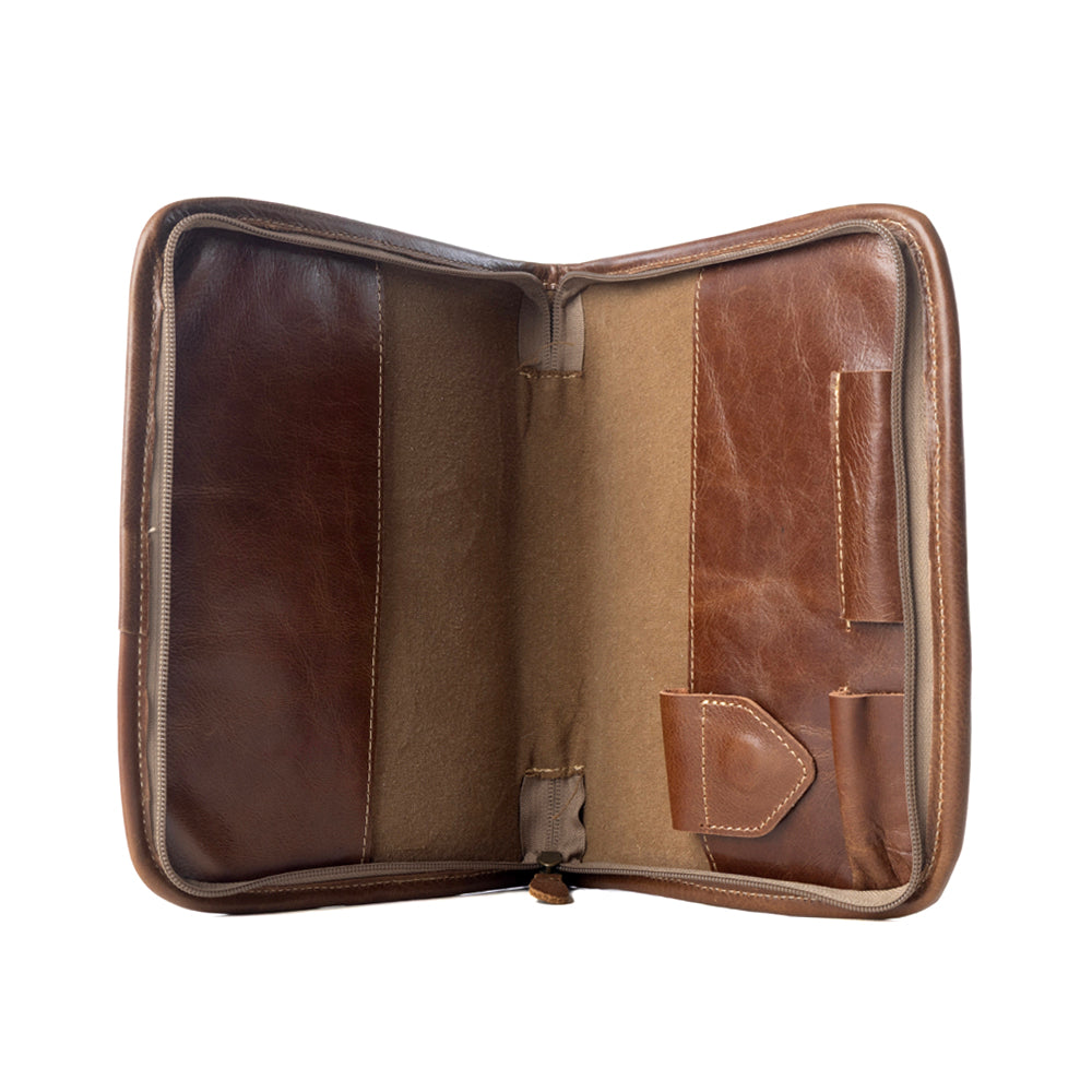 Myra Holycross Western Bible Cover in brown with flap closure and handtooled detail