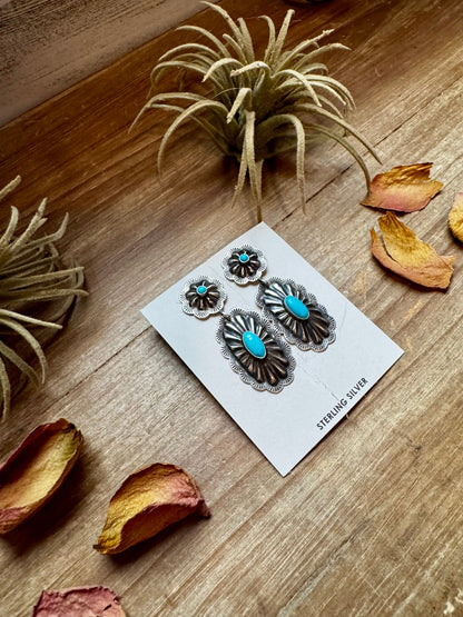 Post Earrings – Sterling Silver & Sleeping Beauty Turquoise
