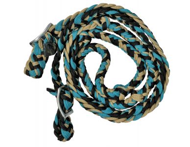 7ft Teal, Brown, & Black reins