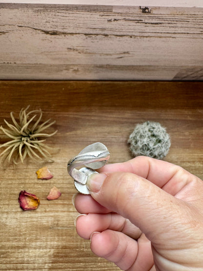 Ring -Adjustable - Turquoise & Sterling Silver