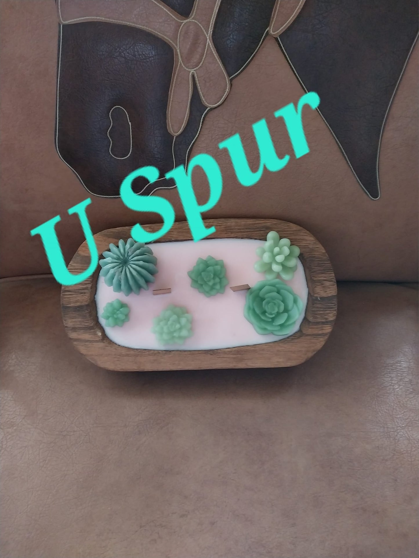 Baby Cactus dough bowl candle