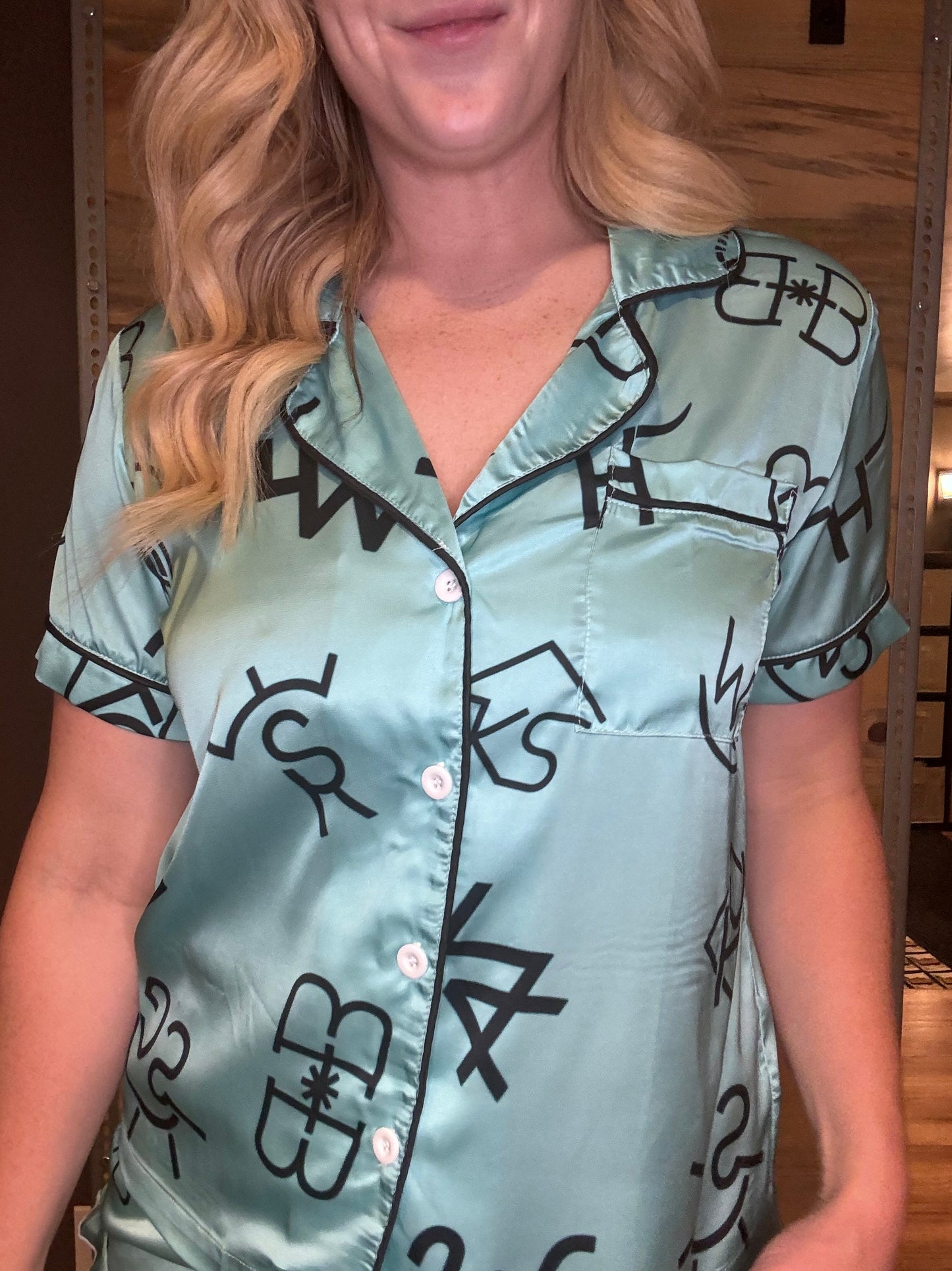 Turquoise Brands Silky Short Pajama Set - V2