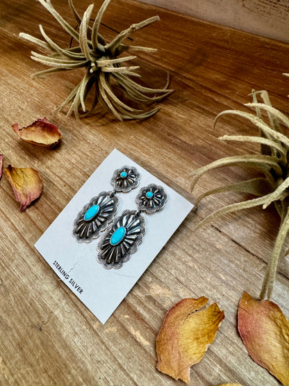 Post Earrings – Sterling Silver & Sleeping Beauty Turquoise