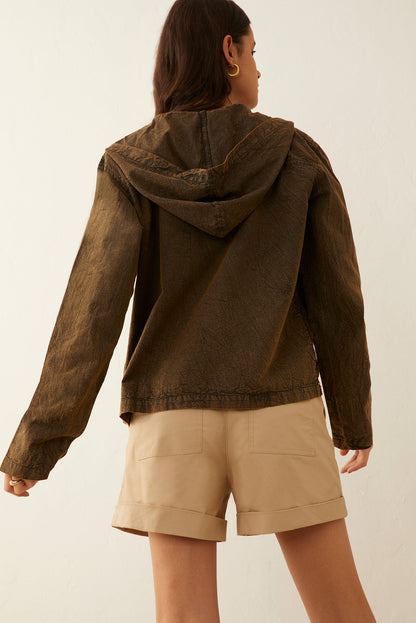 Deena Watson Hooded Patchwork Jacket