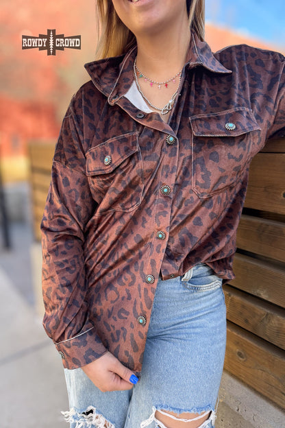 Leopard Lady Button Up