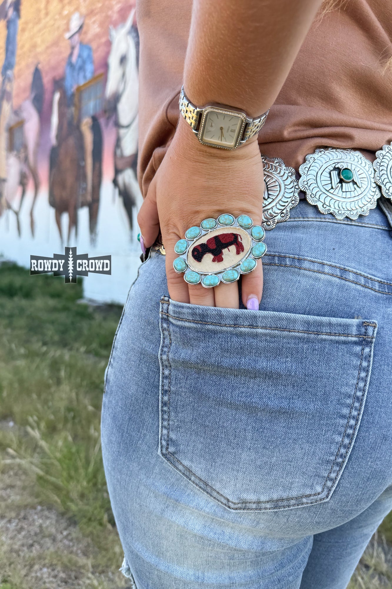 Blazing Buffalo Scarf Slide