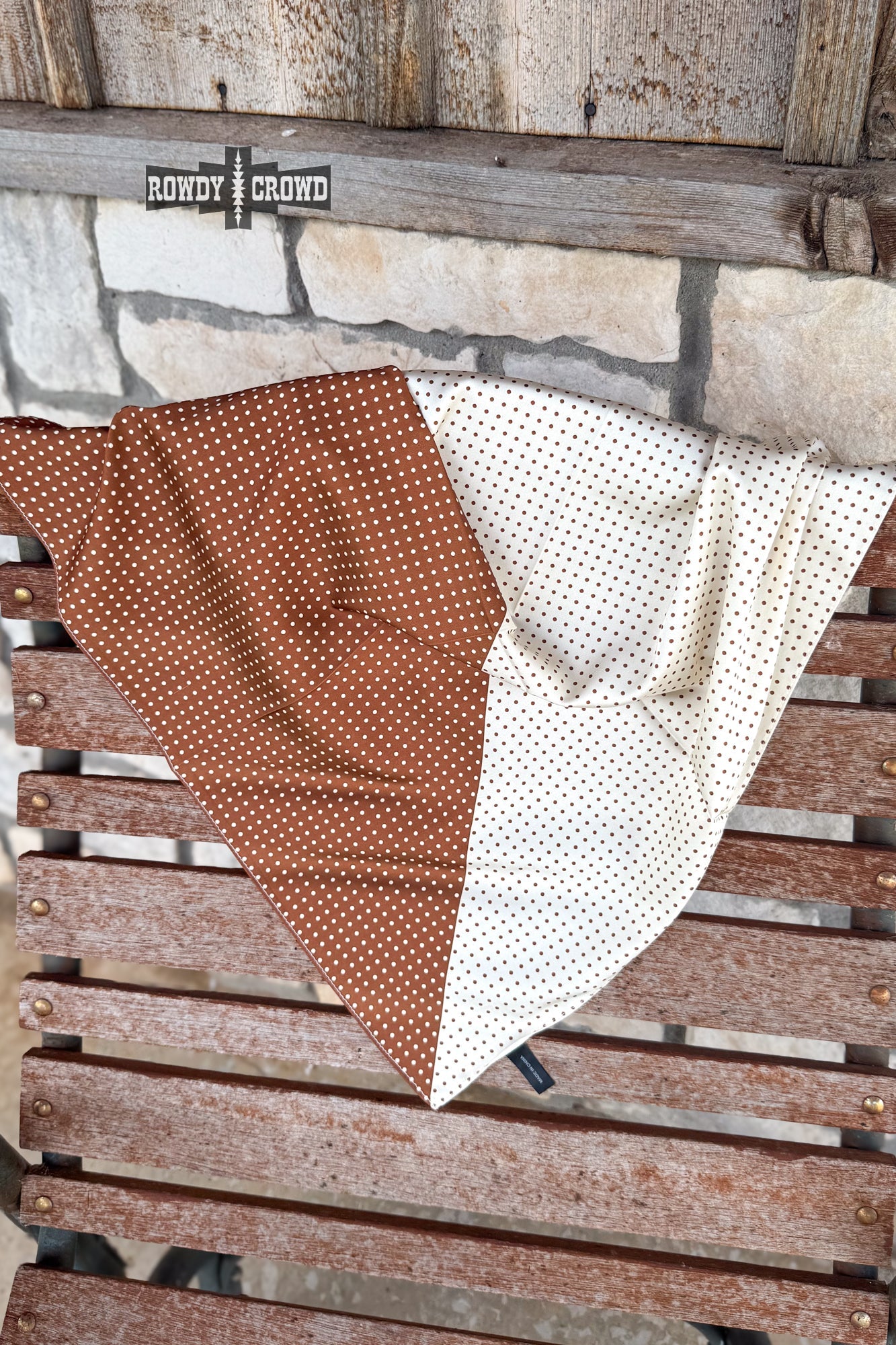 SMALL Polka Dot Coffee Wild Rag