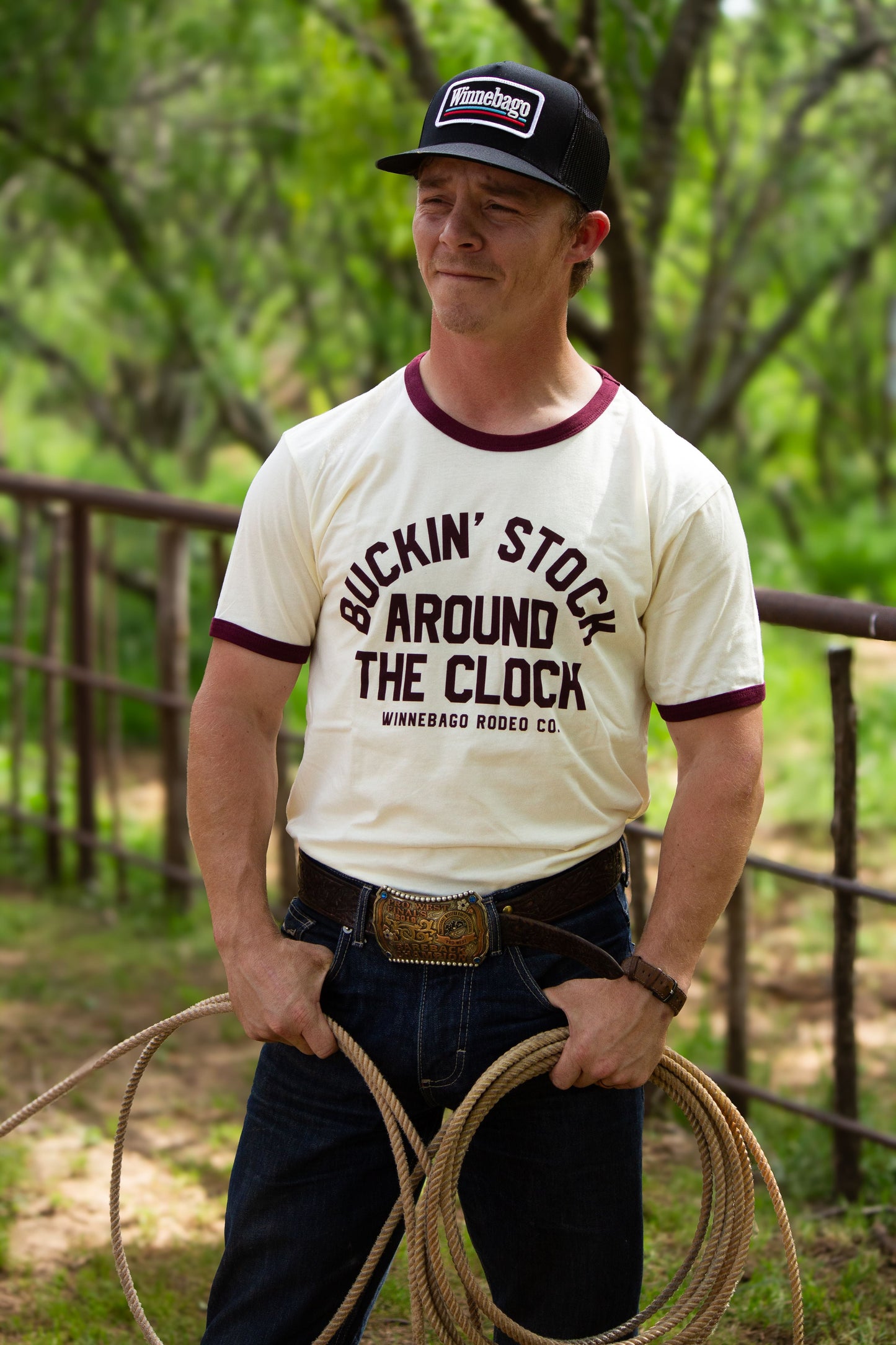 Buckin Stock Ringer T