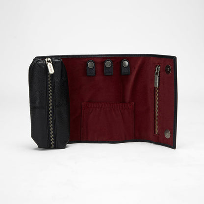 Loyal West CANYON JEWELRY CASE IN CALF LEATHER - BLACK