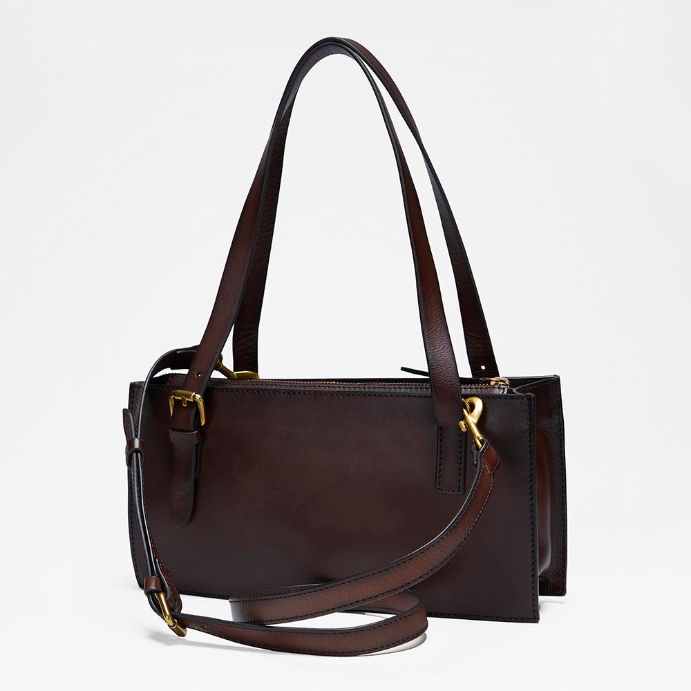 Loyal West MIVVA HANDTOOLED MINI BAG - BRUNETTE LEATHER