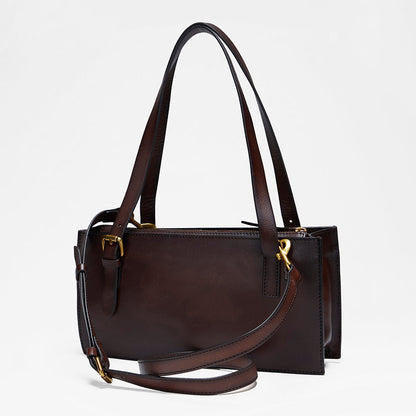 Loyal West MIVVA HANDTOOLED MINI BAG - BRUNETTE LEATHER