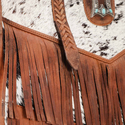 Loyal West Hide And Fringe Large Cowhide Purse