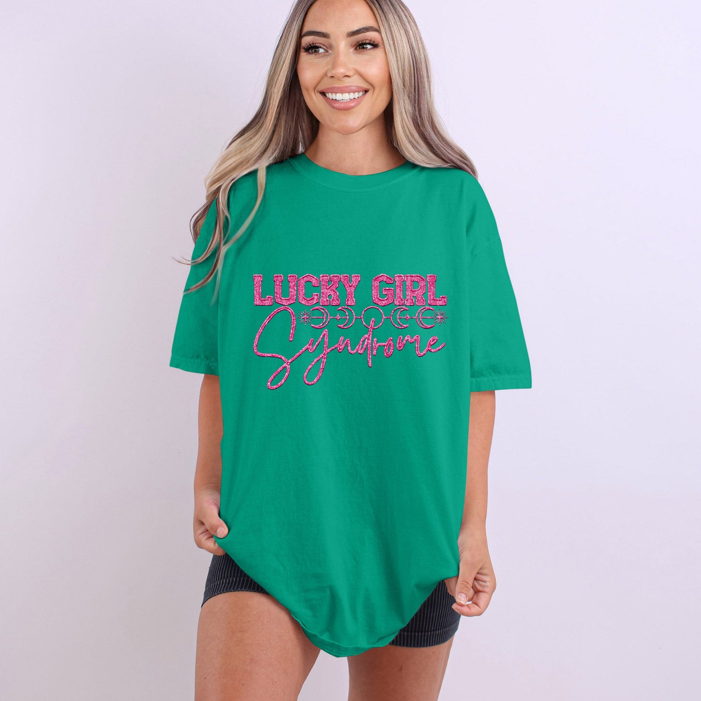 Lucky Girl Syndrome Pink | Comfort Colors Tee or Gildan Crewneck Sweatshirt