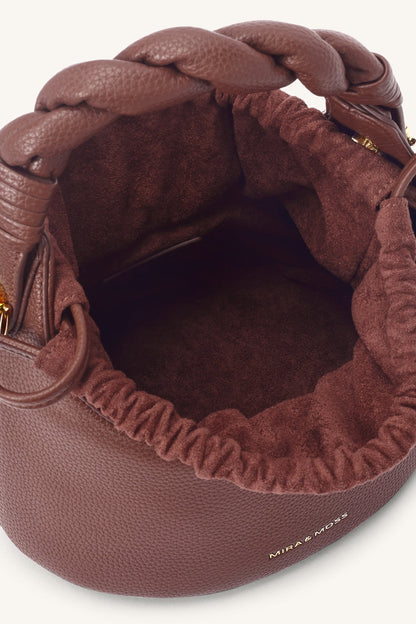 Mira & Moss Mocha Knot Bucket Bag - Cocoa Umber