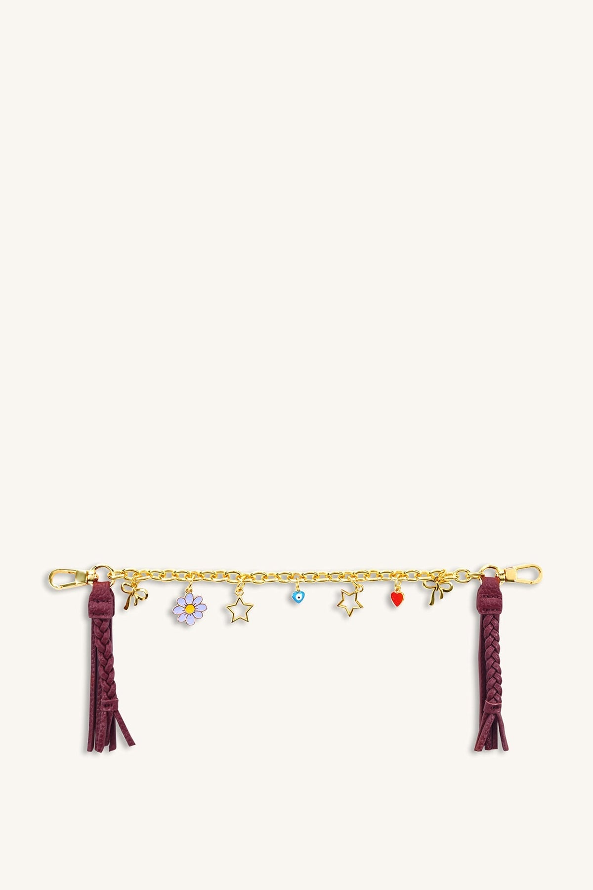 Mira & Moss Celeste Charm Chain - Plum Brown