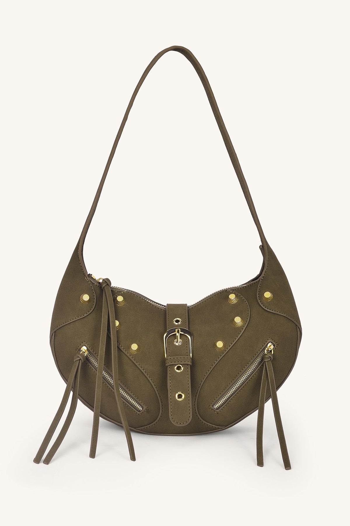 Mira & Moss Ravenne Studded Shoulder Bag - Moss