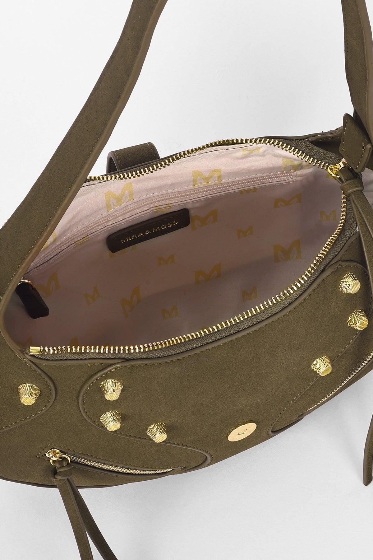 Mira & Moss Ravenne Studded Shoulder Bag - Moss