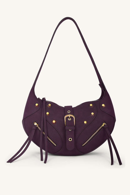 Mira & Moss Ravenne Studded Shoulder Bag - Garnet