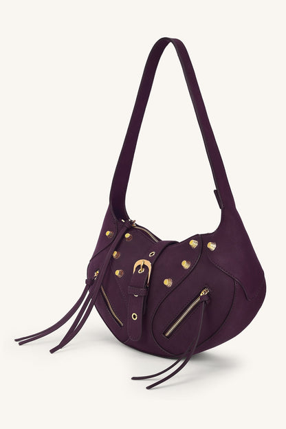 Mira & Moss Ravenne Studded Shoulder Bag - Garnet