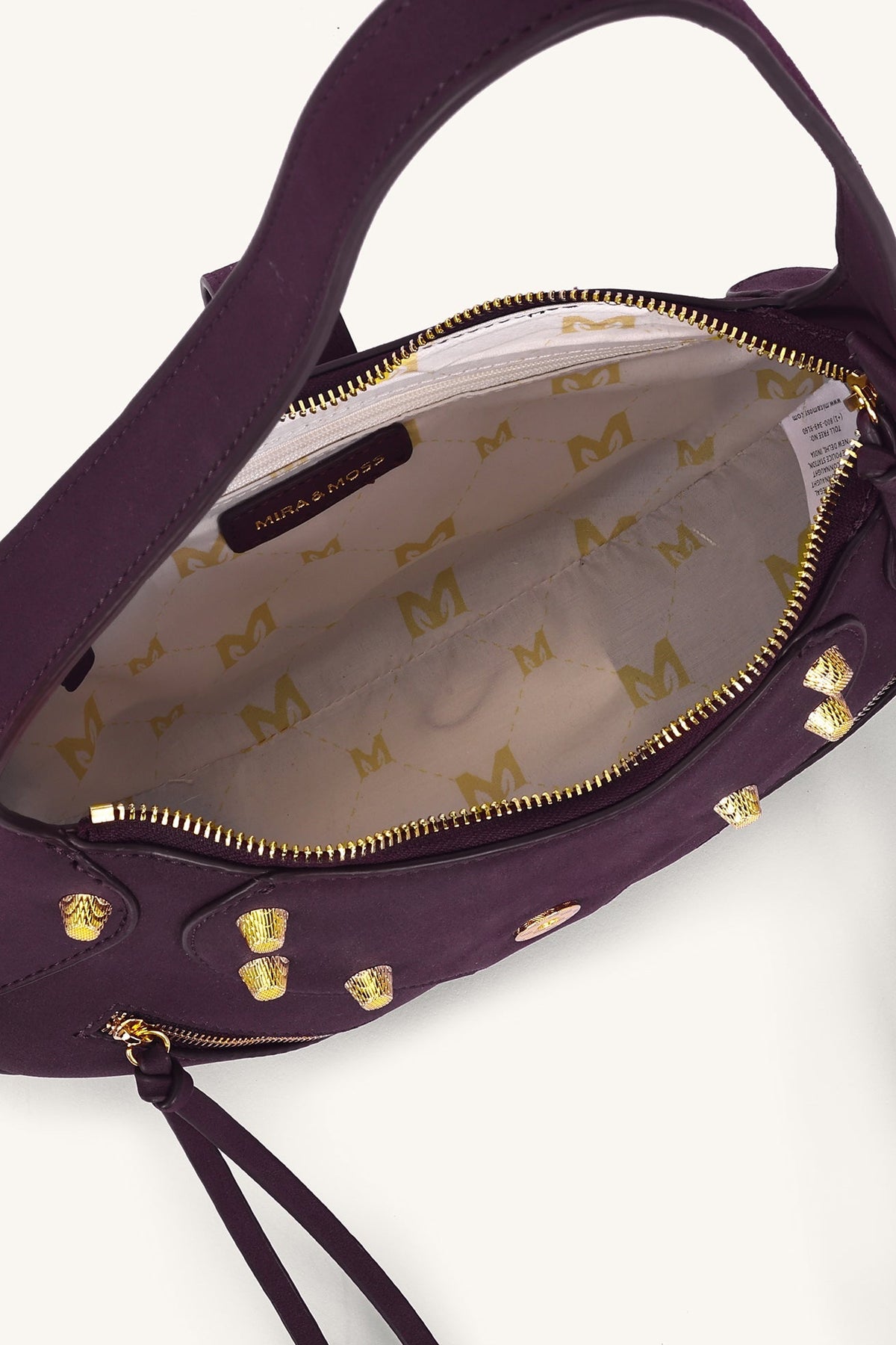 Mira & Moss Ravenne Studded Shoulder Bag - Garnet