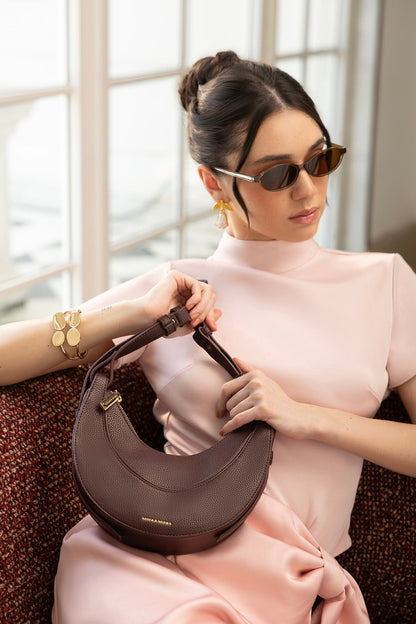 Mira & Moss Esme Luna Shoulder Bag - Claret