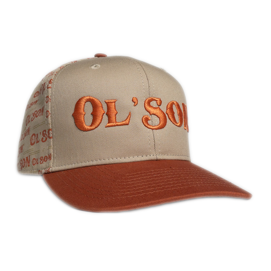 Ol Son Khaki & Orange Flatbill