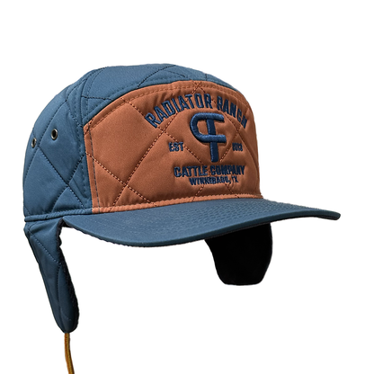 PF Brand Flap Cap Rust/Navy