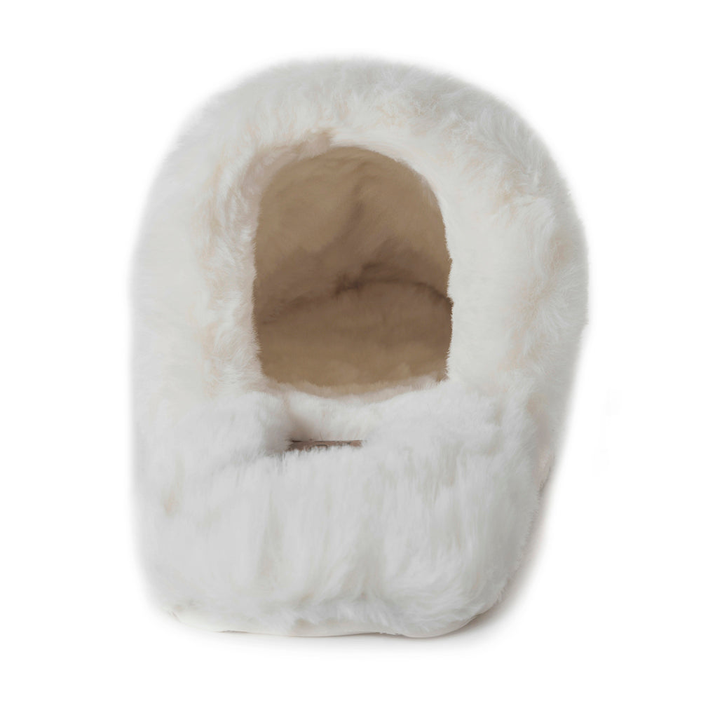 Myra Alamosa Tan Fur-Lined Hairon Leather Slippers for Women â€“ Winter Indoor Comfort, Soft Sole, Western Style