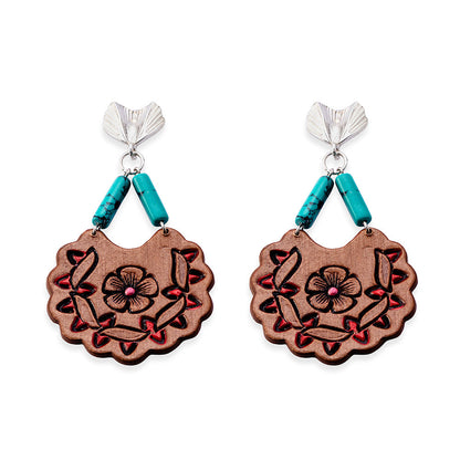 Mesa Magnolia Earrings In Brown