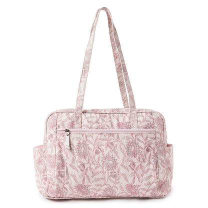 Royal Damask Diaper Bag In Pink