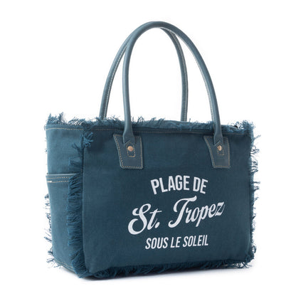 Saint Tropez Tote Bag In Green