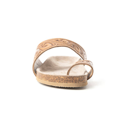 Myra Eastward Winds Leather Sandals for Women – Cork Sole, Antique Finish for Western Comfort