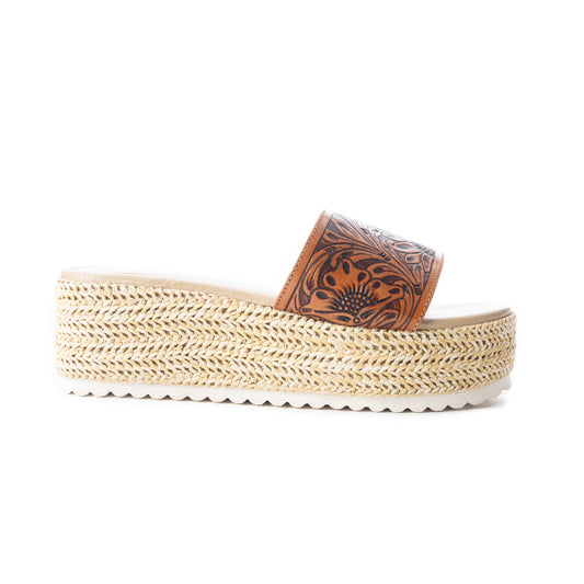 Gloriana Canyon Platform Sandals In Natural