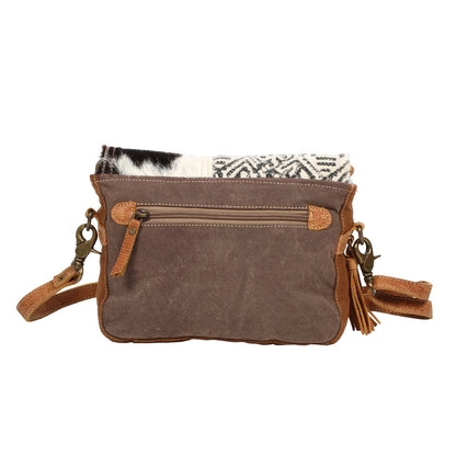 Rug & Hairon Flap Messenger Bag