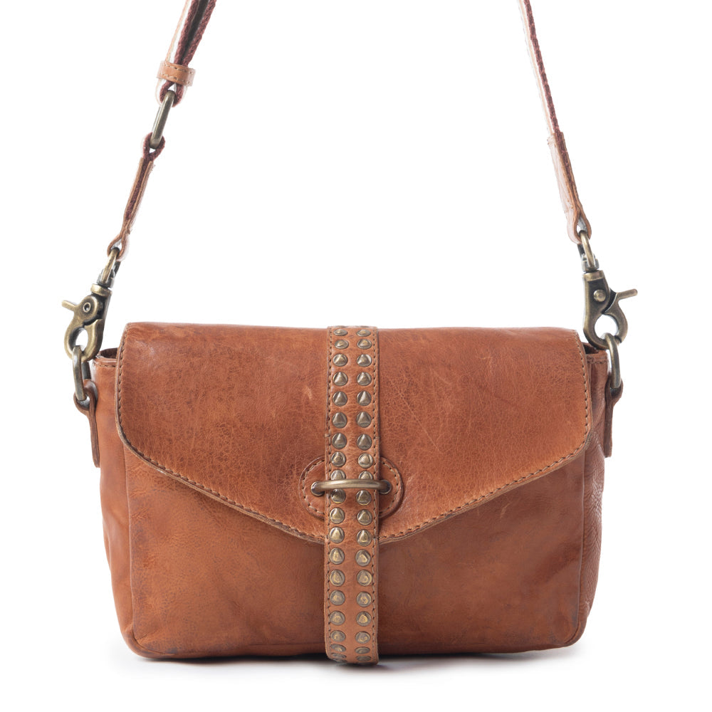 Pine Cone Leather Bag In Brown