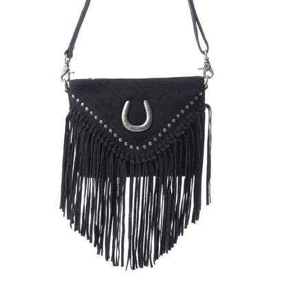 Stallion's Luck Leather Bag In Black