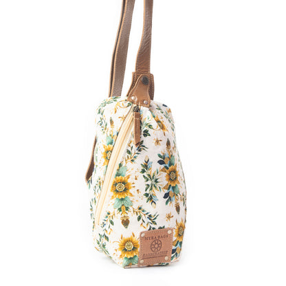 Myra Oasis Blooms Floral Fanny Pack for Women – Compact Belt Bag with Leather Strap for Travel & Concerts
