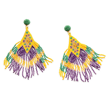 Desert Iris Dance Beaded Earrings