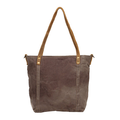 Emblem Side Hair Tote Bag