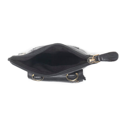 Western Wanderer Leather Bag in Black