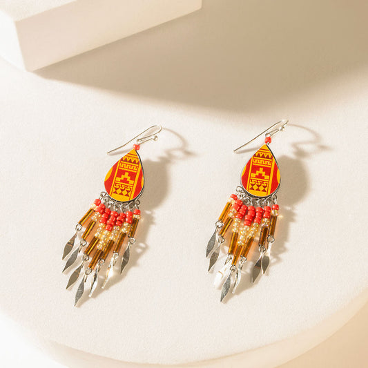 Santa Fe Ember Earrings in Chili Orange