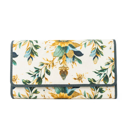 Myra Autumn Grace Woven Wallet in Teal Bloom