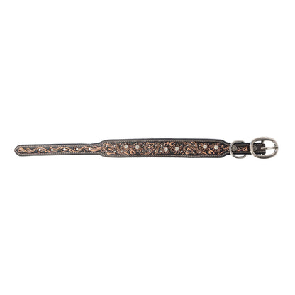 Midnight Canine Elegance Western Dog Collar in Black