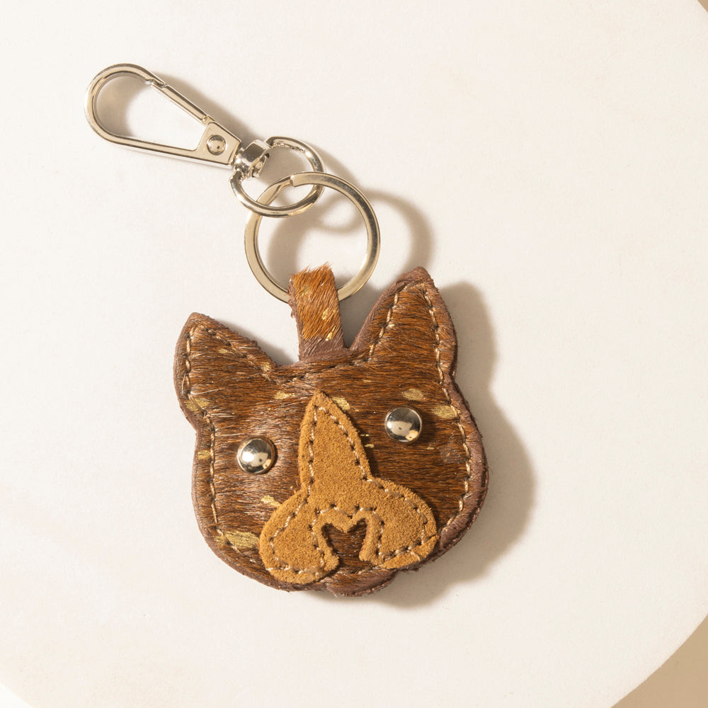 Myra Barn Whisker Hairon Keychain in Honey Tan